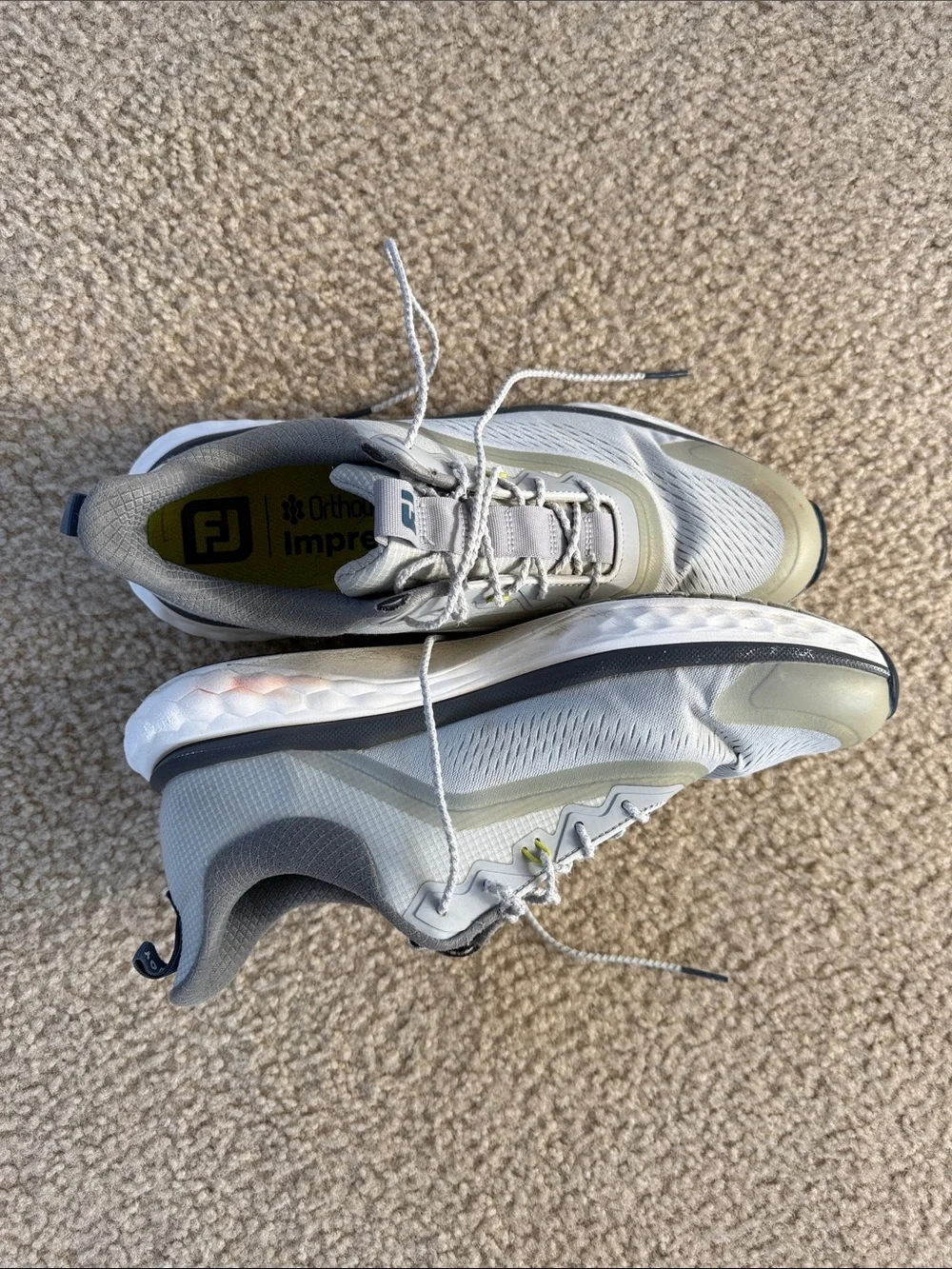 FootJoy Golf Sneakers in Light Gray and Olive Drab